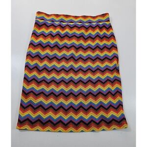 Pride by target size small rainbow lined skirt stretch knit bright EUC ^